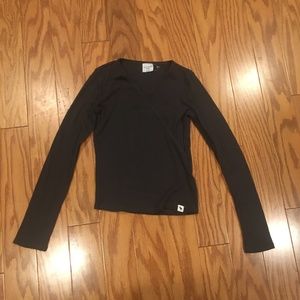 Wrapped black long sleeve shirt